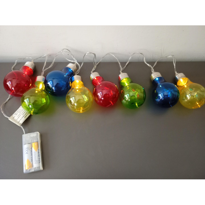 LED Lichtsnoer met Gekleurde Lampjes | 8 Lampen
