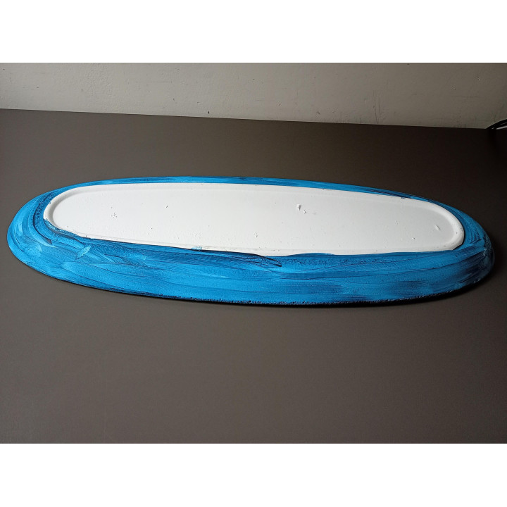 Handbeschilderde Decoratieve Schaal Blauw Ovaal
