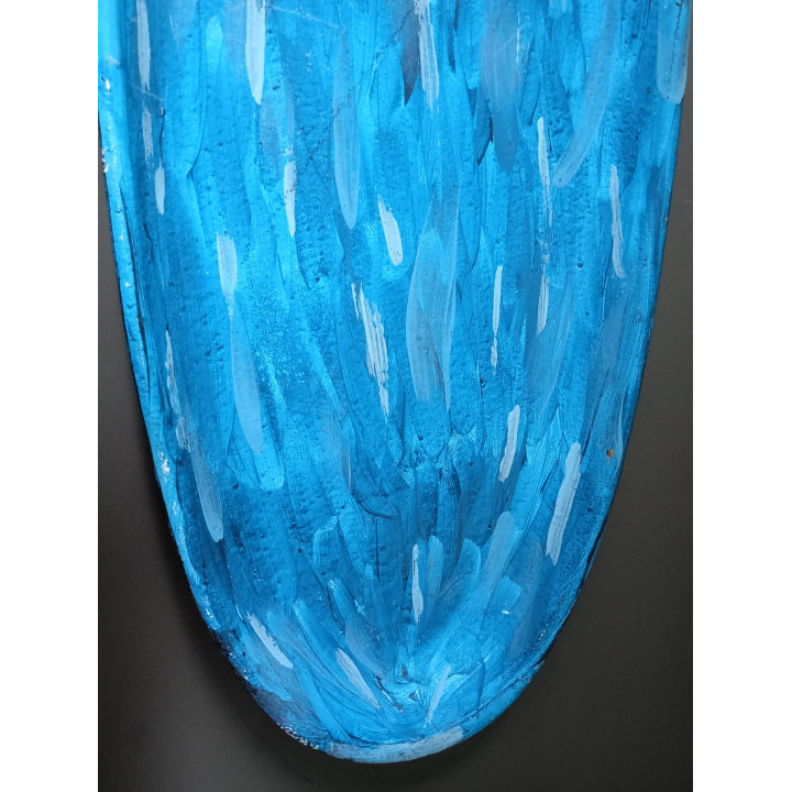 Handbeschilderde Decoratieve Schaal Blauw Ovaal
