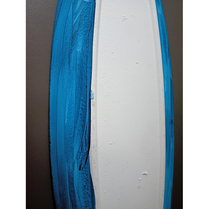 Handbeschilderde Decoratieve Schaal Blauw Ovaal