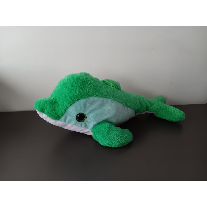 Groene dolfijn knuffel 45 cm