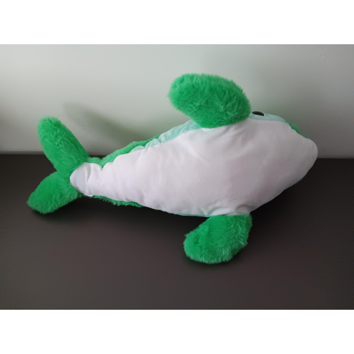 Groene dolfijn knuffel 45 cm