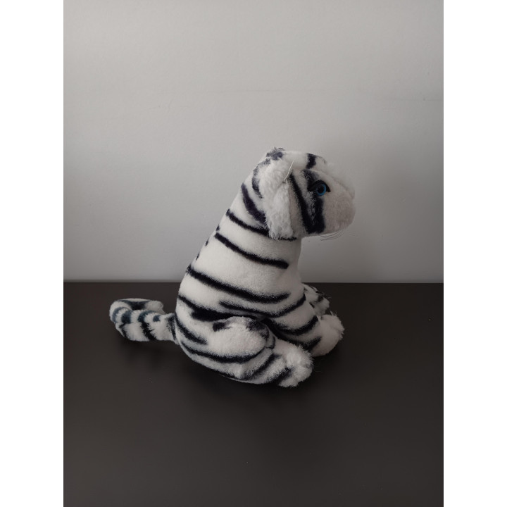 Witte tijger knuffel 20 cm met blauwe ogen