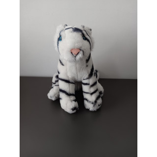 Witte tijger knuffel 20 cm met blauwe ogen