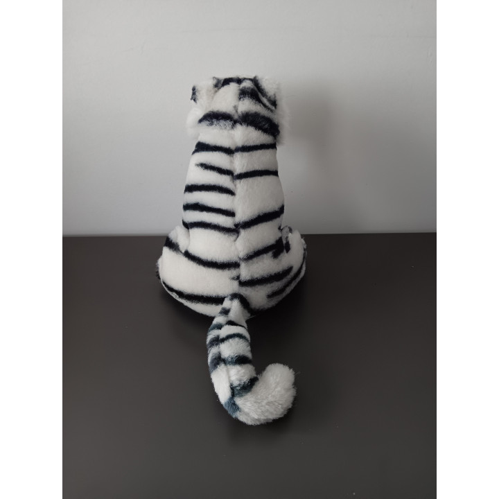 Witte tijger knuffel 20 cm met blauwe ogen