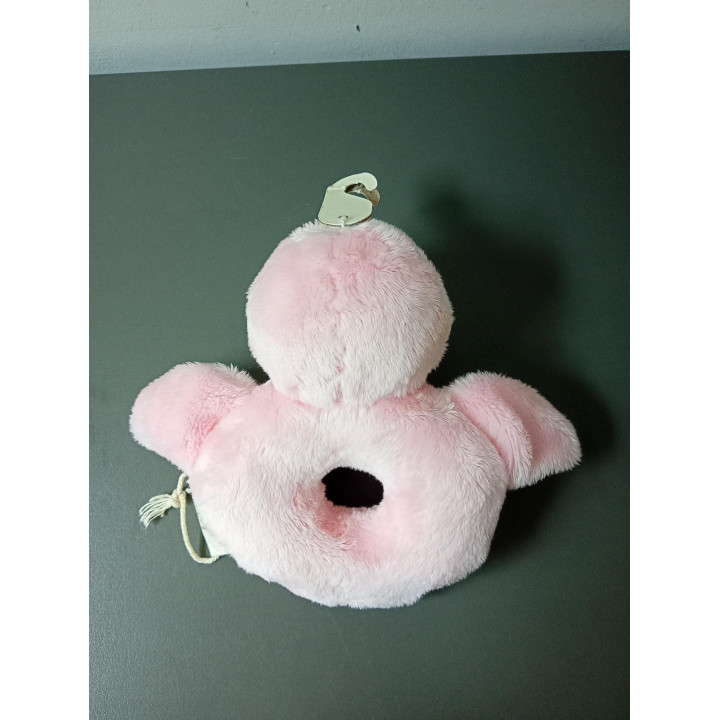 Nature Planet flamingo babyrammelaar knuffel roze 14 cm
