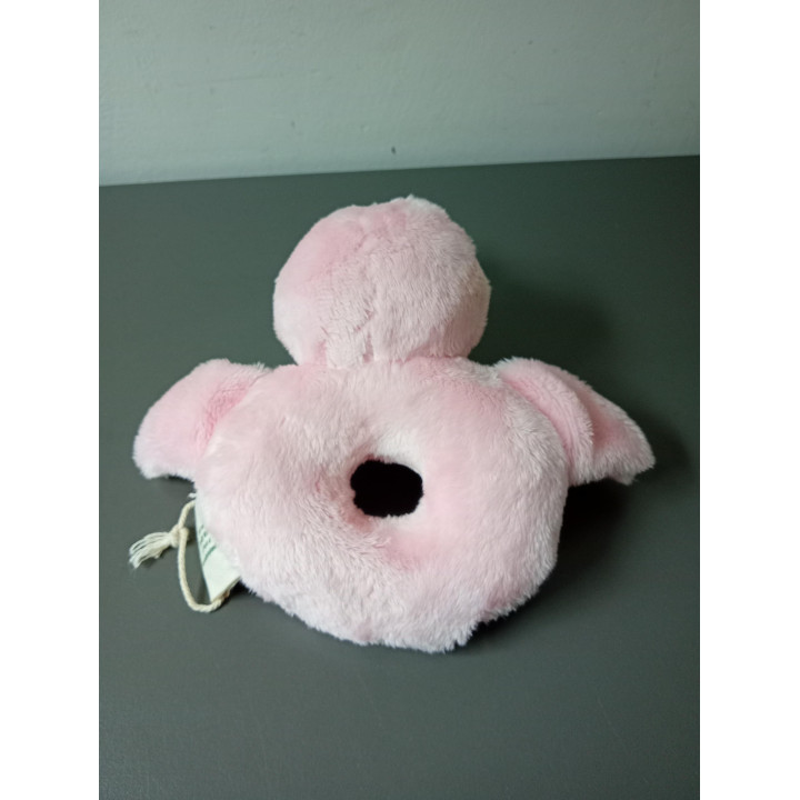 Nature Planet flamingo babyrammelaar knuffel roze 14 cm