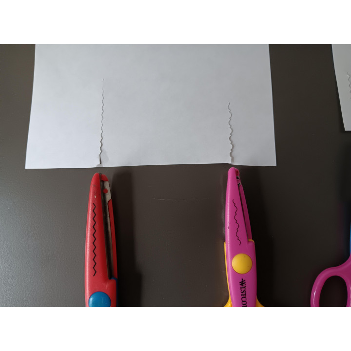 Set van 7 knutselscharen - Verschillende patroonrandjes