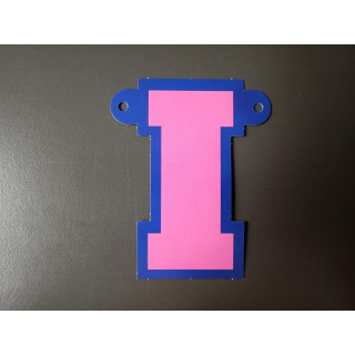 Kartonnen Letter I voor Slinger Blauw