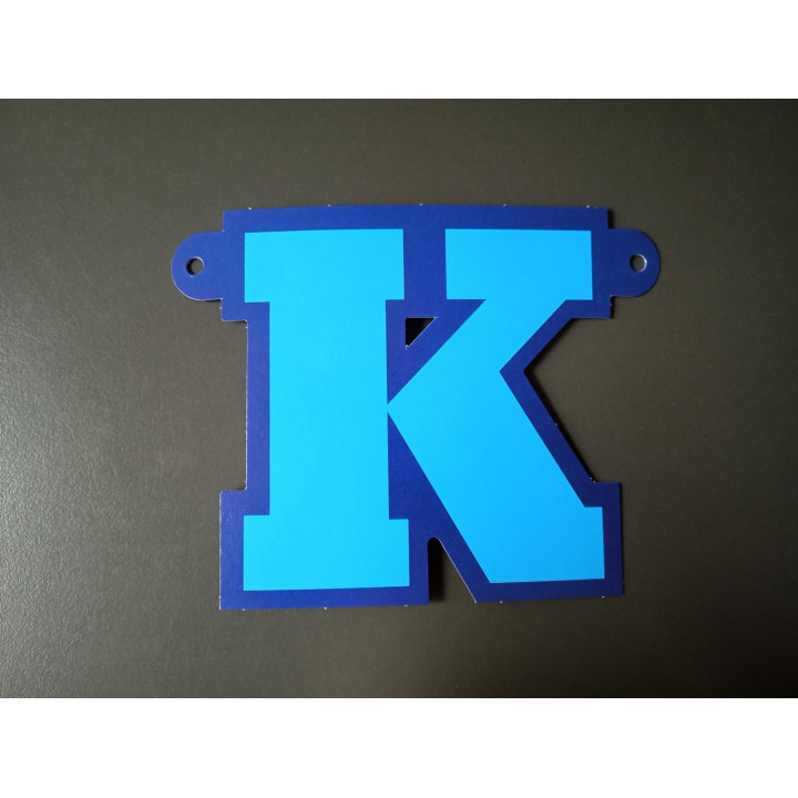 Kartonnen Letter K voor Slinger