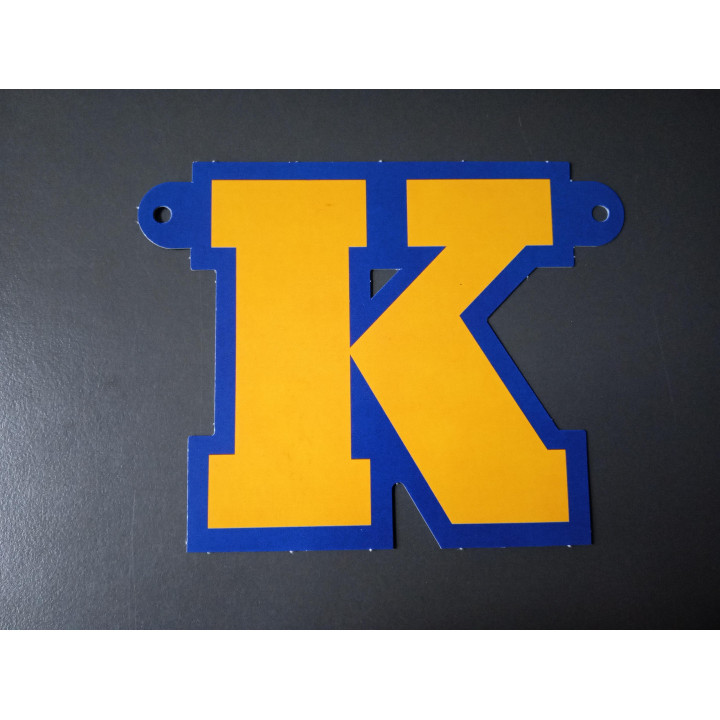 Kartonnen Letter K voor Slinger