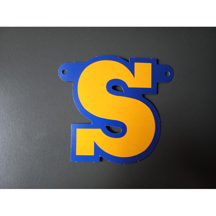 Kartonnen Letter S voor Slinger