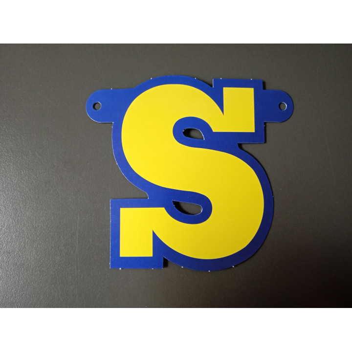 Kartonnen Letter S voor Slinger