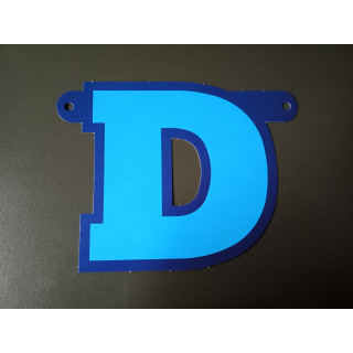 Kartonnen Letter D voor Slinger