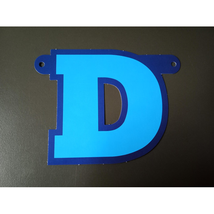 Kartonnen Letter D voor Slinger