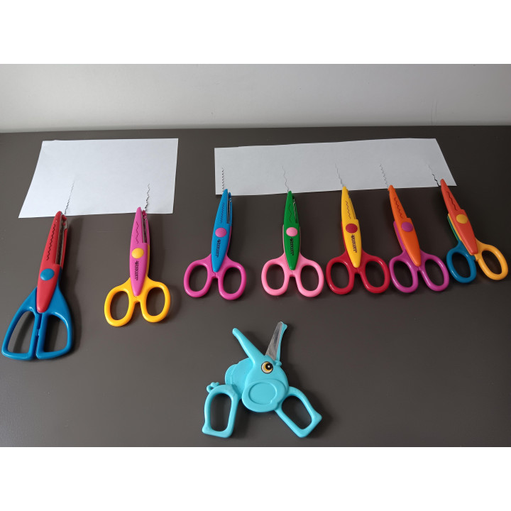 Set van 7 knutselscharen - Verschillende patroonrandjes