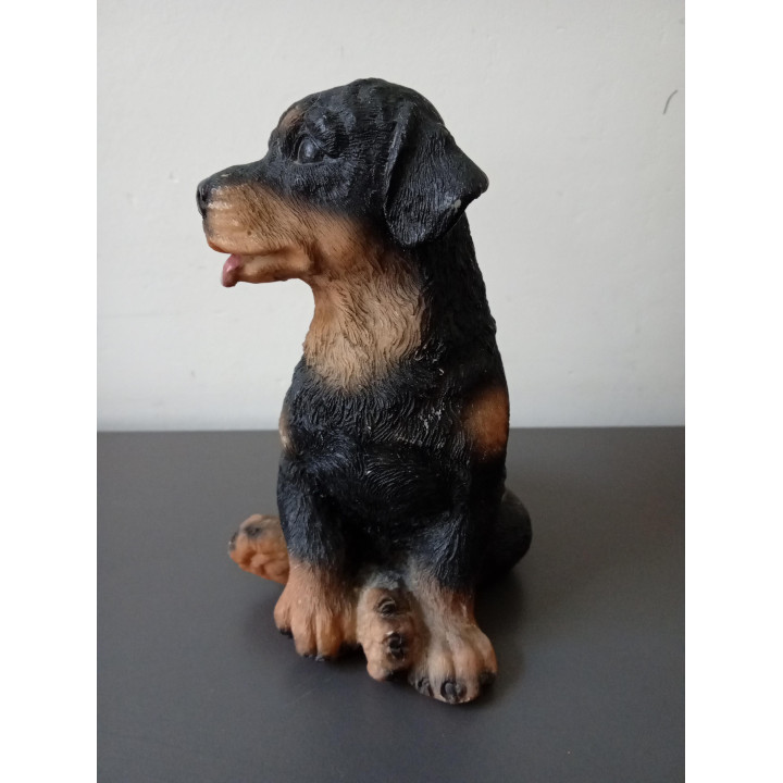 Rottweiler Puppy Beeldje van Hard Kunststof