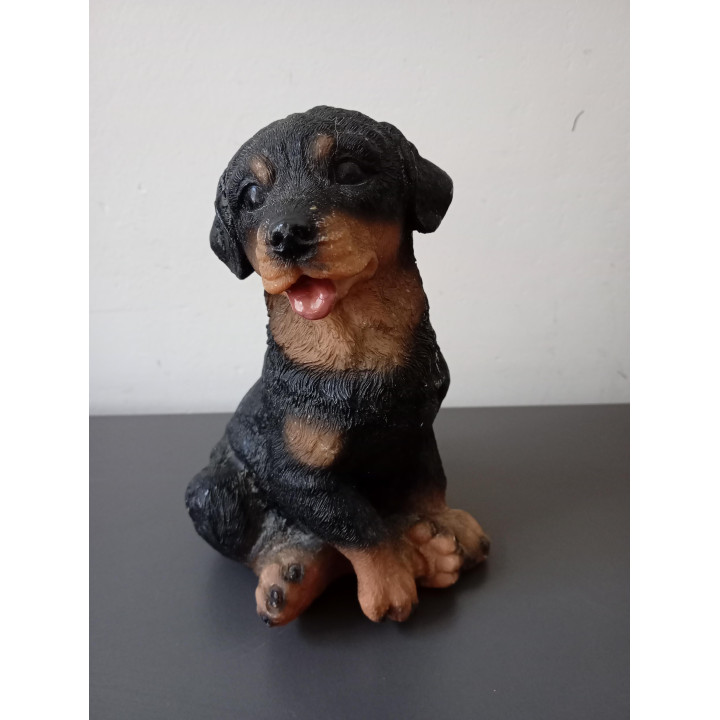 Rottweiler Puppy Beeldje van Hard Kunststof