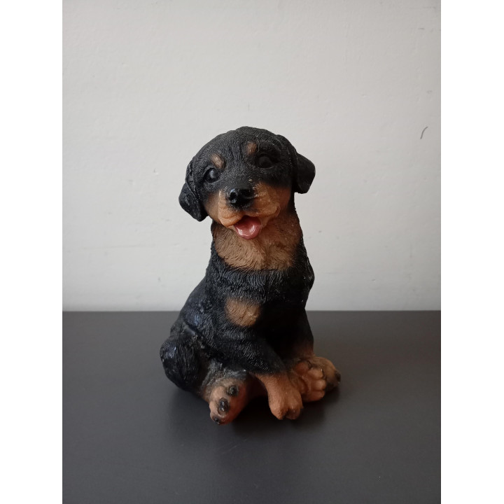 Rottweiler Puppy Beeldje van Hard Kunststof