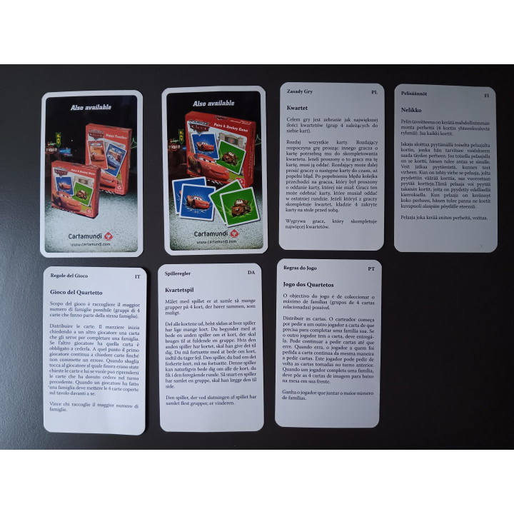 Disney Cars Kwartetspel - Compleet