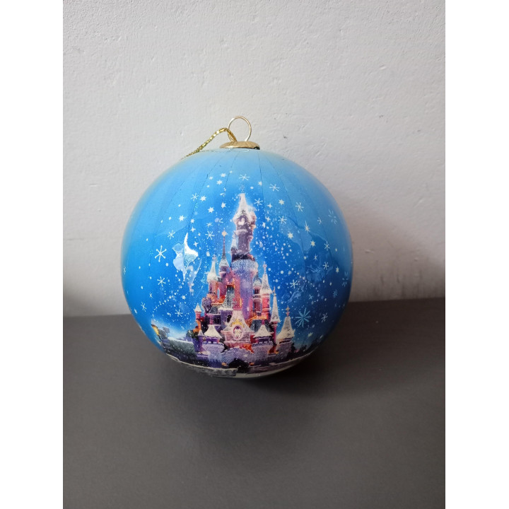 Disney Kerstbal Sleeping Beauty Castle Blauw
