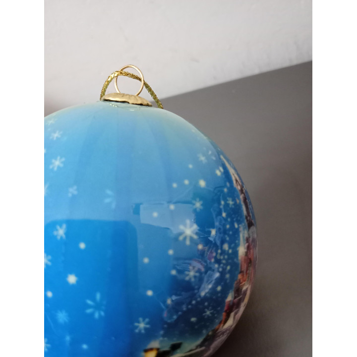 Disney Kerstbal Sleeping Beauty Castle Blauw
