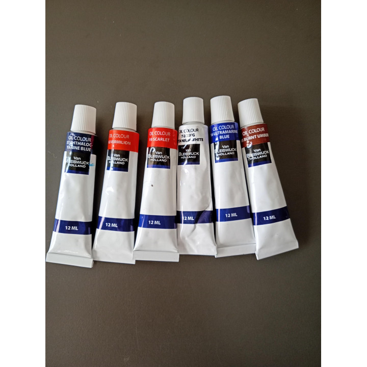 6 Olieverf Tubes Van Bleiswijck 12 ml