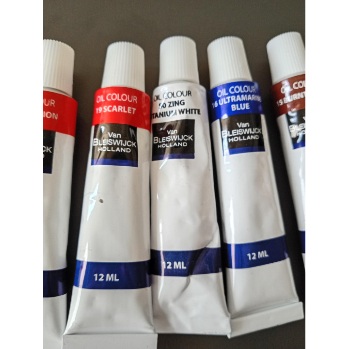 6 Olieverf Tubes Van Bleiswijck 12 ml
