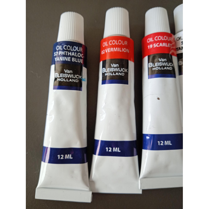 6 Olieverf Tubes Van Bleiswijck 12 ml