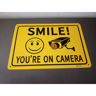 Waarschuwingsbord Smile You're on Camera