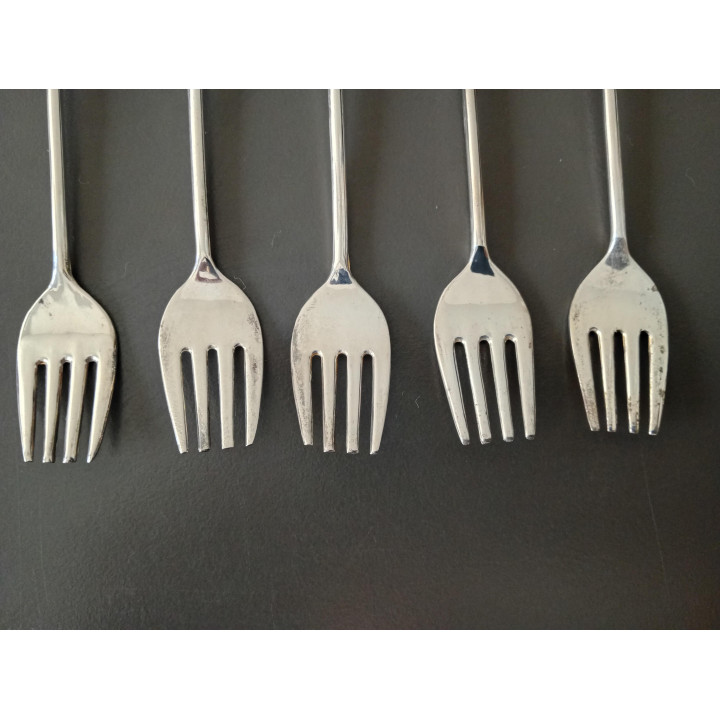 Set van 5 Hapjesvorkjes met Schelpmotief