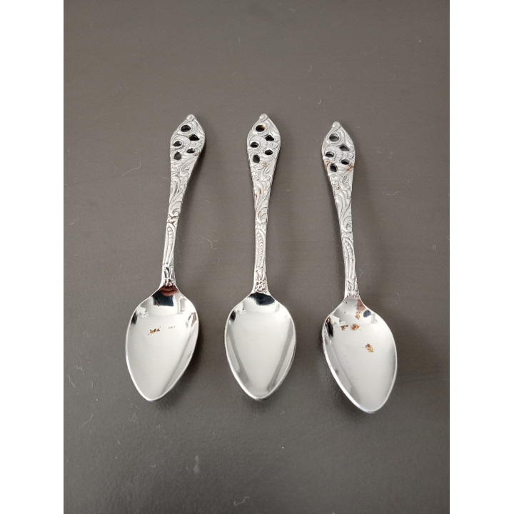Elwezetta Verzilverde Koffielepels Set van 3