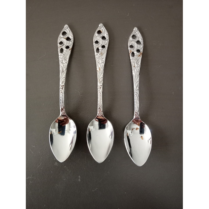 Elwezetta Verzilverde Koffielepels Set van 3