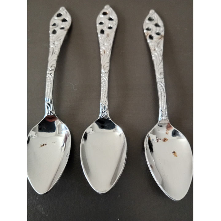 Elwezetta Verzilverde Koffielepels Set van 3