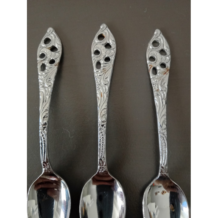 Elwezetta Verzilverde Koffielepels Set van 3