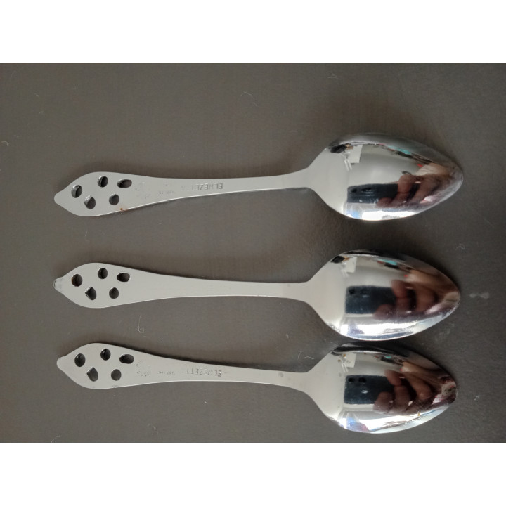 Elwezetta Verzilverde Koffielepels Set van 3