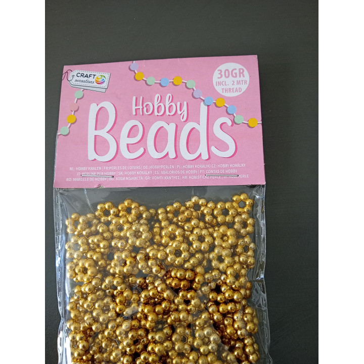 Goudkleurige Hobby Kralen 30 Gram