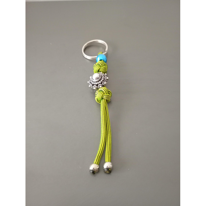 Handgemaakte Paracord Sleutelhanger met Kraal