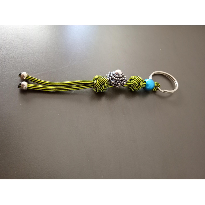 Handgemaakte Paracord Sleutelhanger met Kraal