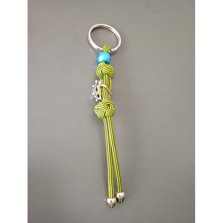 Handgemaakte Paracord Sleutelhanger met Kraal