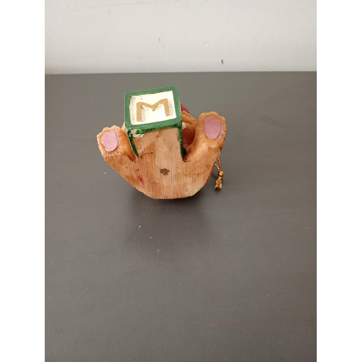 Kersthanger Teddybeer met Letterblokje