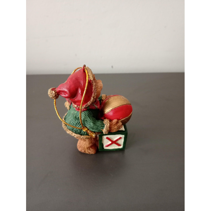 Kersthanger Teddybeer met Bal en Letterblok