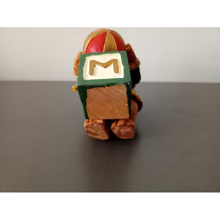 Kersthanger Teddybeer met Bal en Letterblok