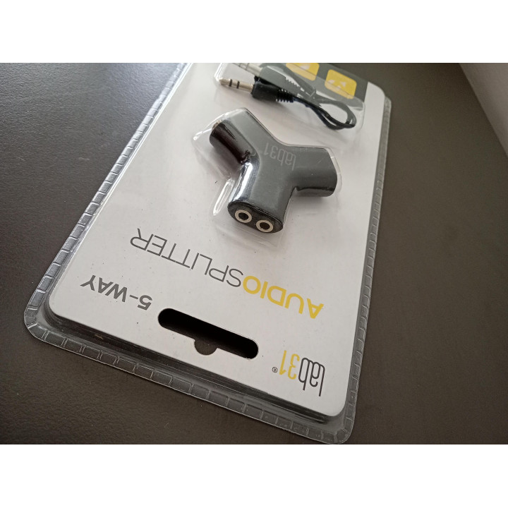 Lab31 5-Way Audio Splitter 3,5 mm Nieuw