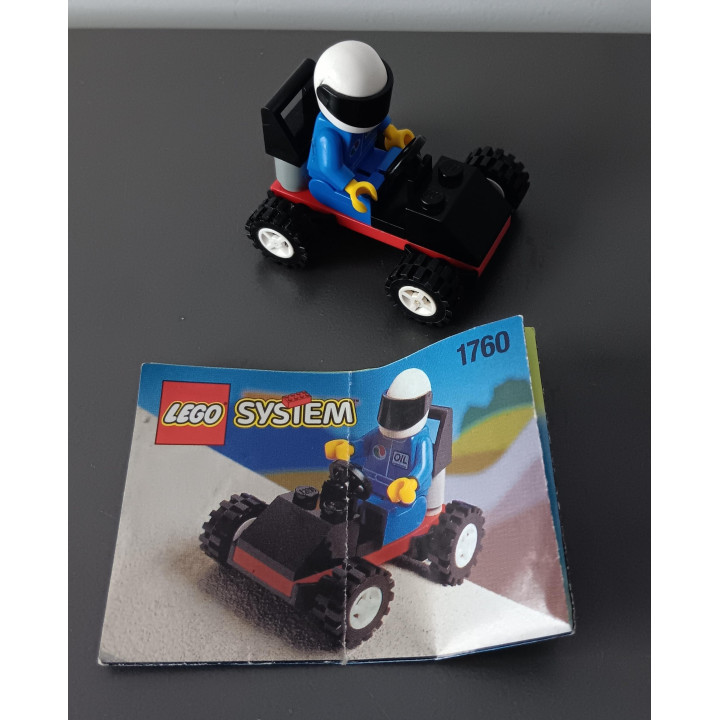 LEGO System 1760 - Mini Racekart met Bestuurder + Handleiding
