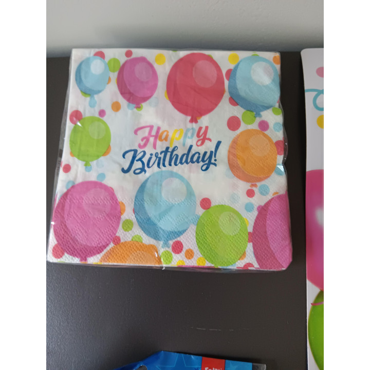 Verjaardag Set - Bordjes, Servetten, Ballonnen, Slingers & Kaarsjes