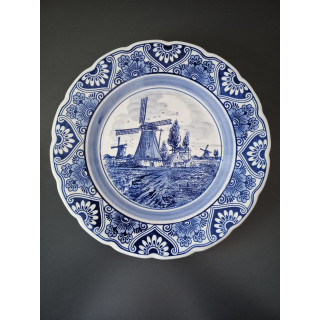 Delfts Blue Handbeschilderd Sierbord 22,5 cm