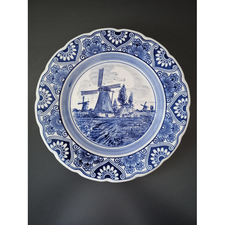 Delfts Blue Handbeschilderd Sierbord 22,5 cm