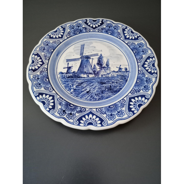 Delfts Blue Handbeschilderd Sierbord 22,5 cm