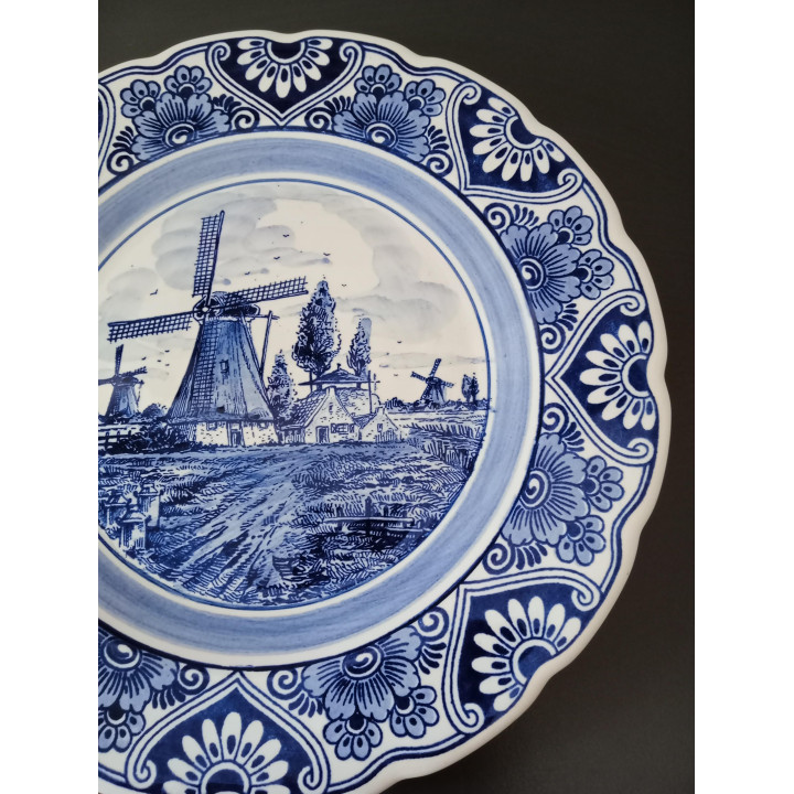 Delfts Blue Handbeschilderd Sierbord 22,5 cm